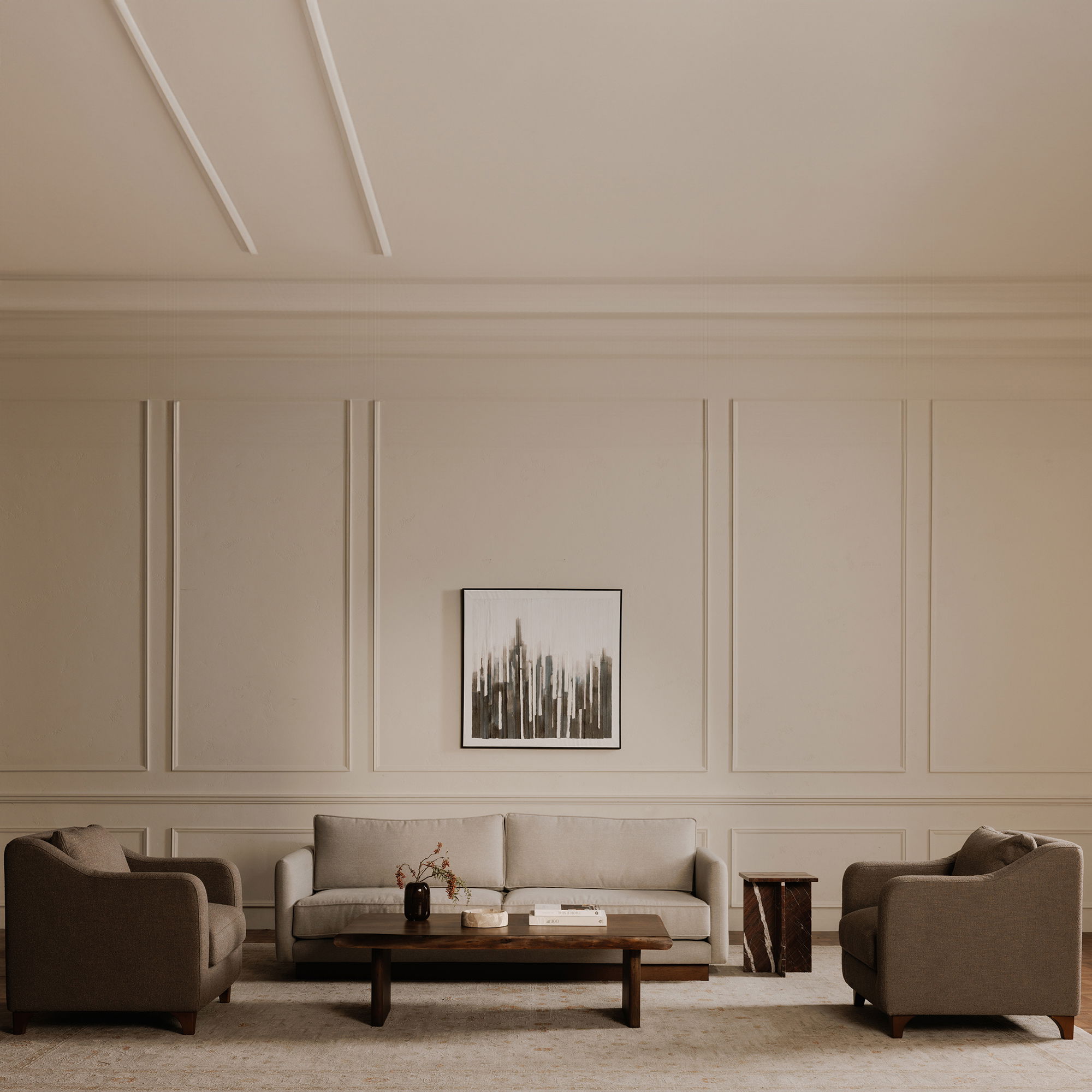 Hewitt Accent Chair Warm Grey, by Moe's Home, 32" width x 31.5" height x 32" depth View 9