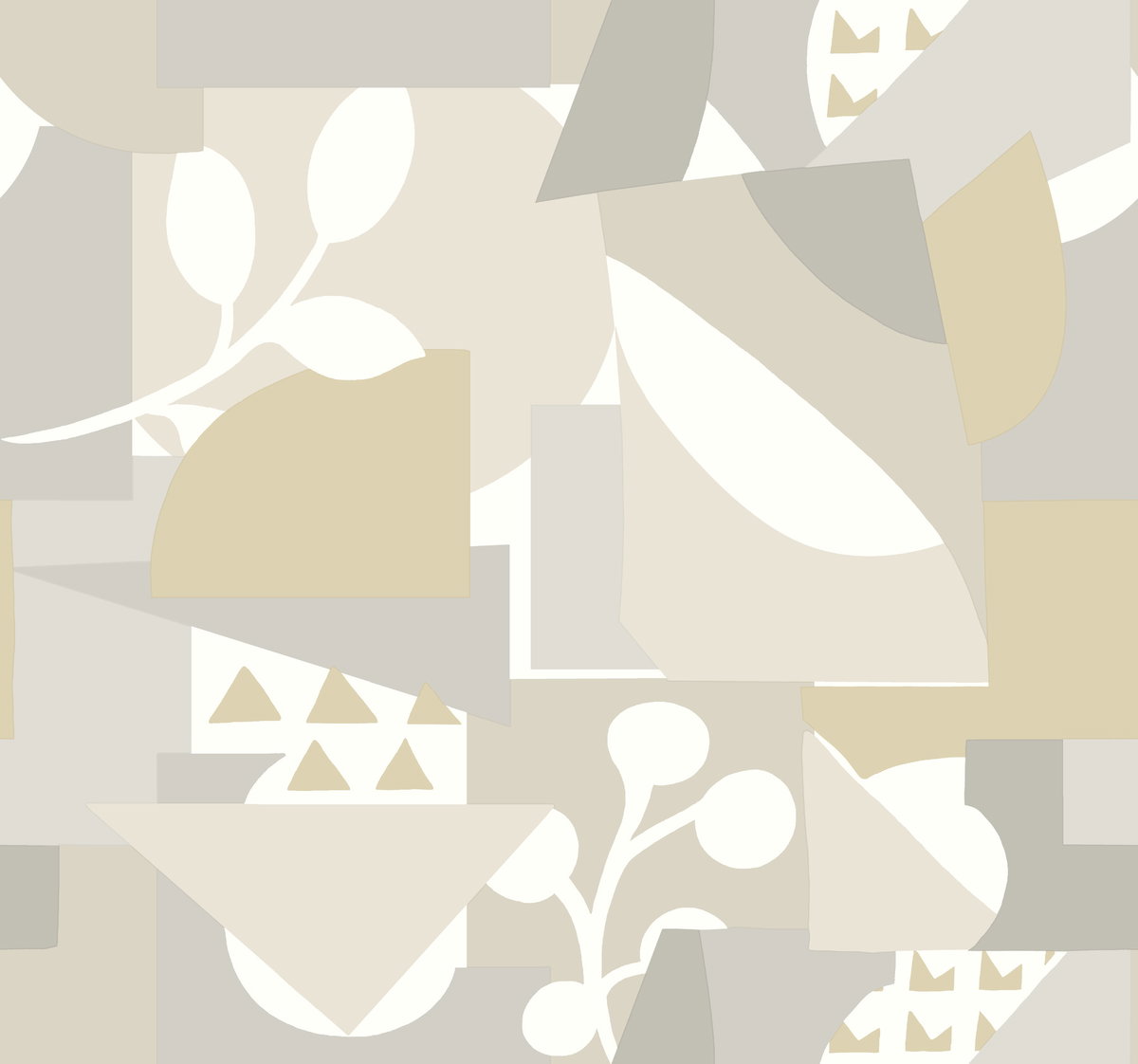 Cut Outs Neutral Wallpaper, by York Wall, 27' length x 2'3" width x 0.02" depth