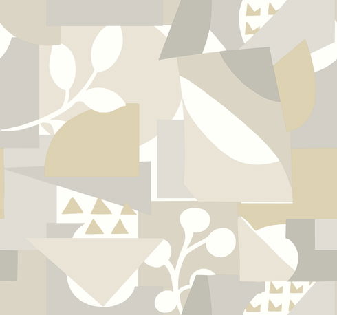 Cut Outs Neutral Wallpaper