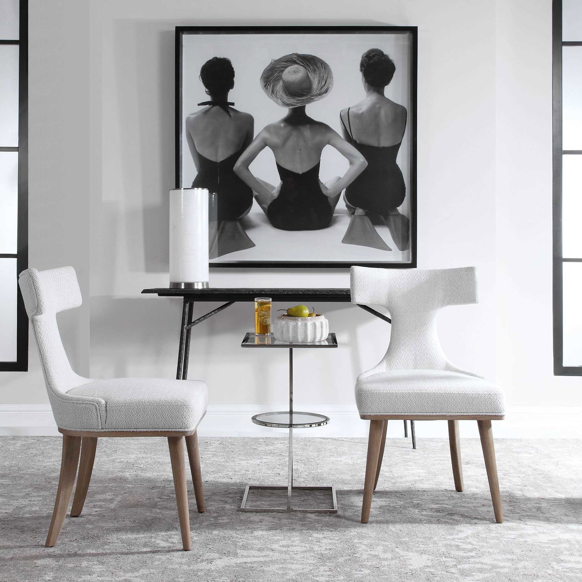 Klismos Accent Chair Set Of 2, by Uttermost, 21" width x 36" height x 24" depth View 2