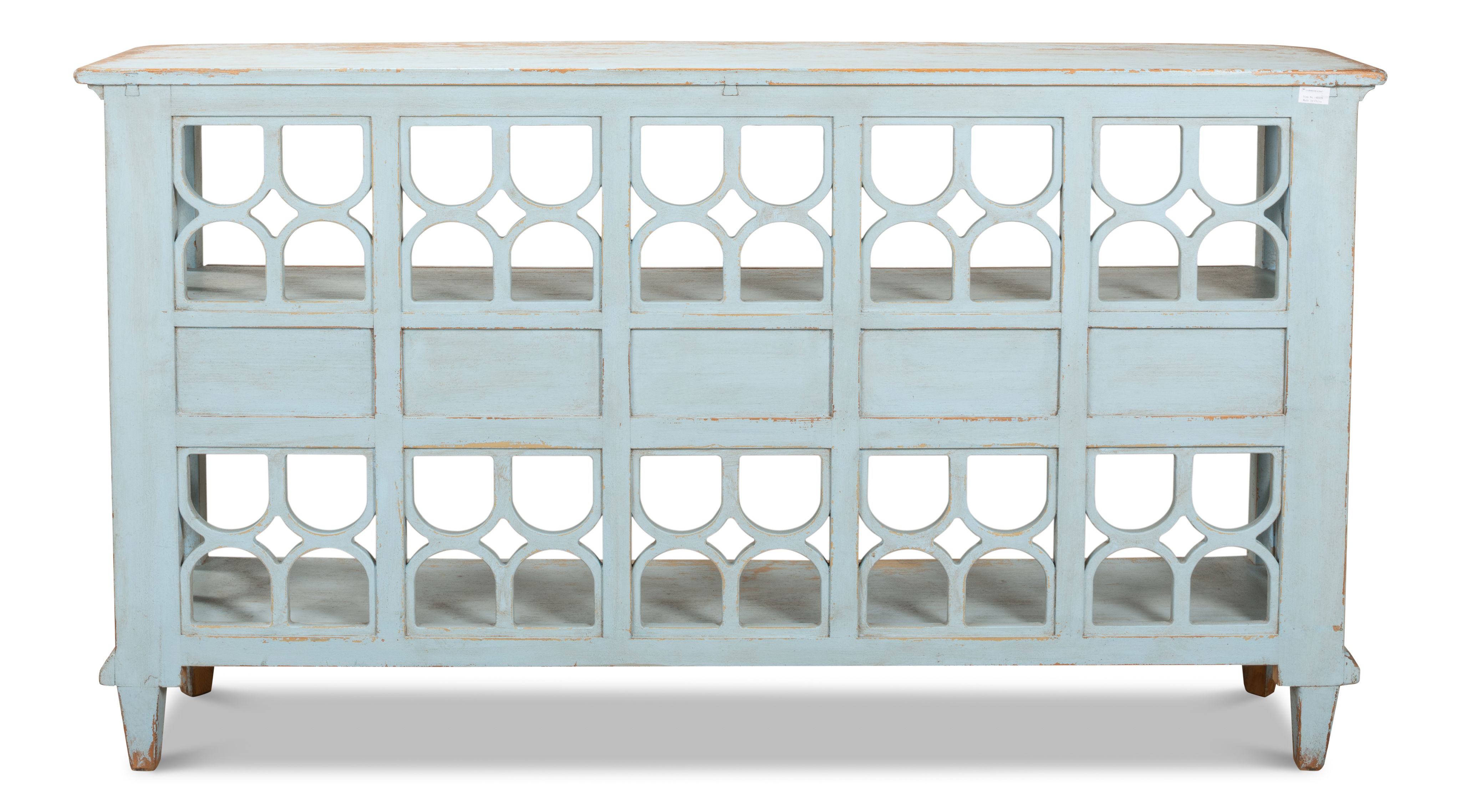 Wine Connoisseur Shelf, Cabinets & Sideboard by Sarreid, 64" length x 15" width x 36" height View 3