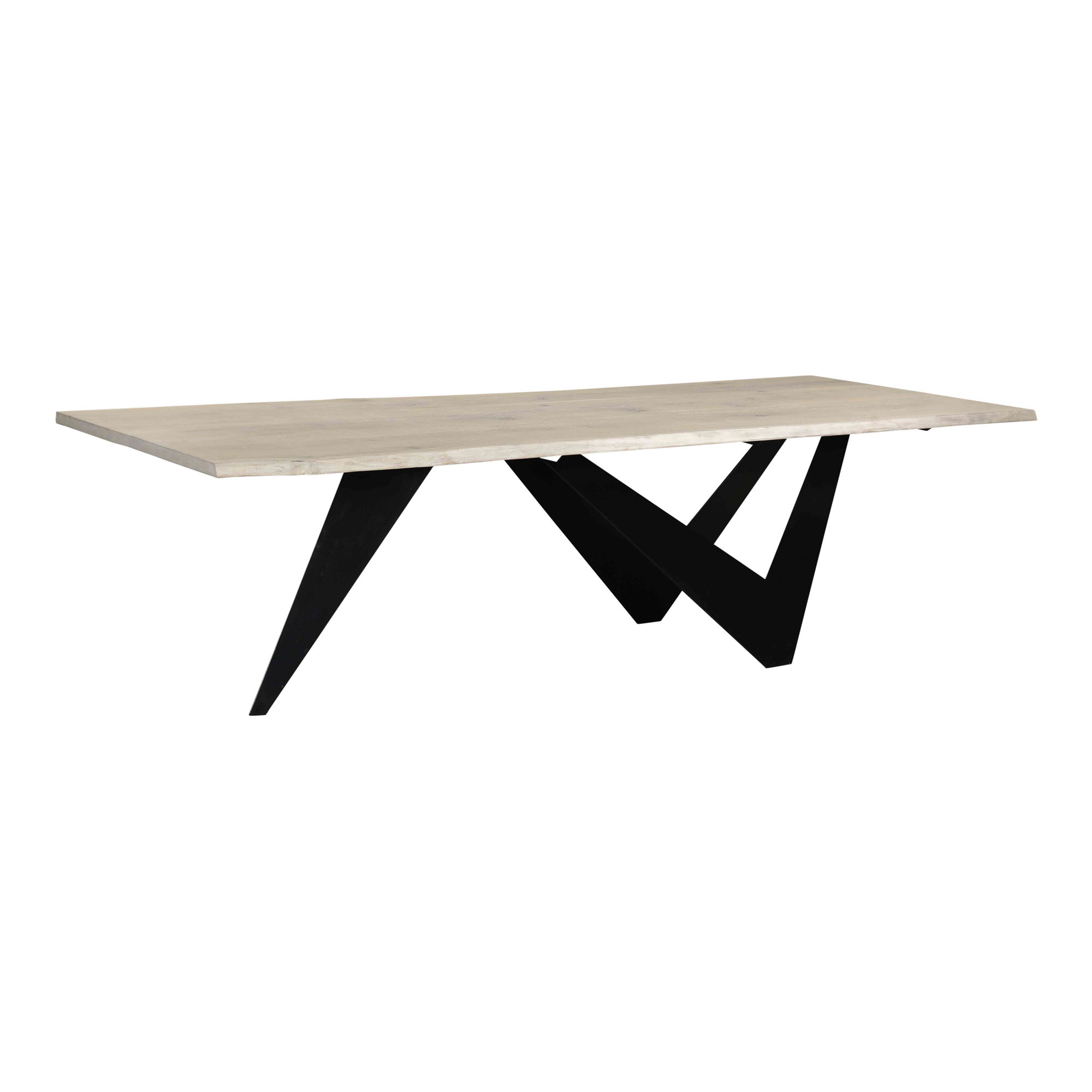 Bird Dining Table Large Natural, by Moe's Home, 110" width x 30" height x 42" depth View 2