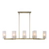 Mistie 8 Light Linear Chandelier, Ceiling Light by Uttermost, 45" width x 9" height x 14.5" depth thumbnail 1