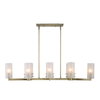 Mistie 8 Light Linear Chandelier, by Uttermost, 45" width x 9" height x 14.5" depth thumbnail 1