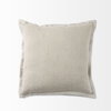 Mae 20L x 20W Beige Fabric Pillow Cover, Decorative Pillow by Mercana, 20" length x 20" width x 0.2" height thumbnail 8