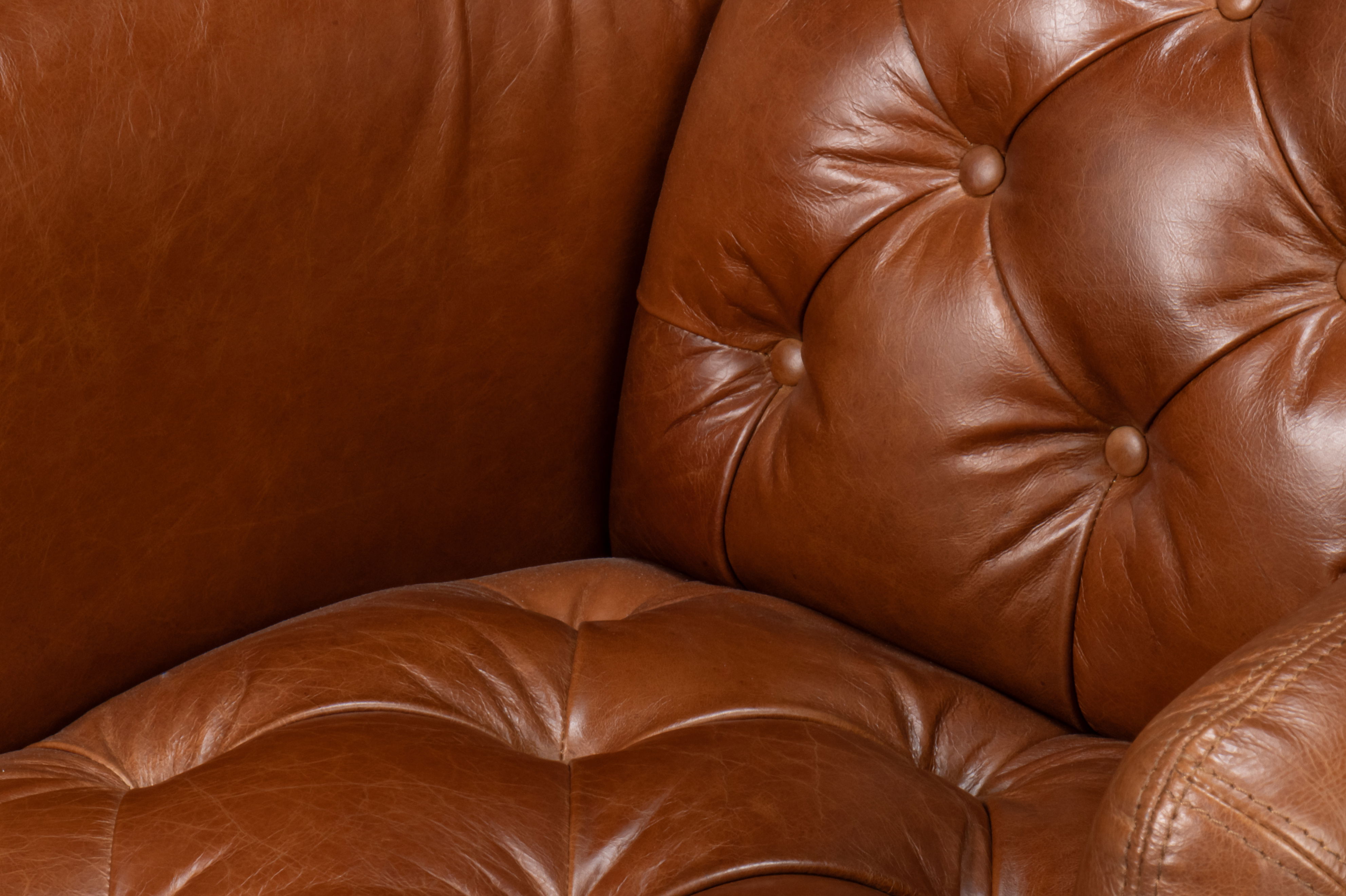 Finn Leather Club Chair, Havana Brown large image 