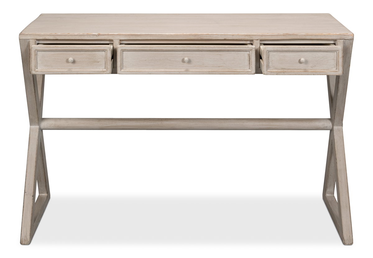 Kitchen Desk  Stone Grey, by Sarreid, 1'10" length x 4'3" width x 2'8" height View 9