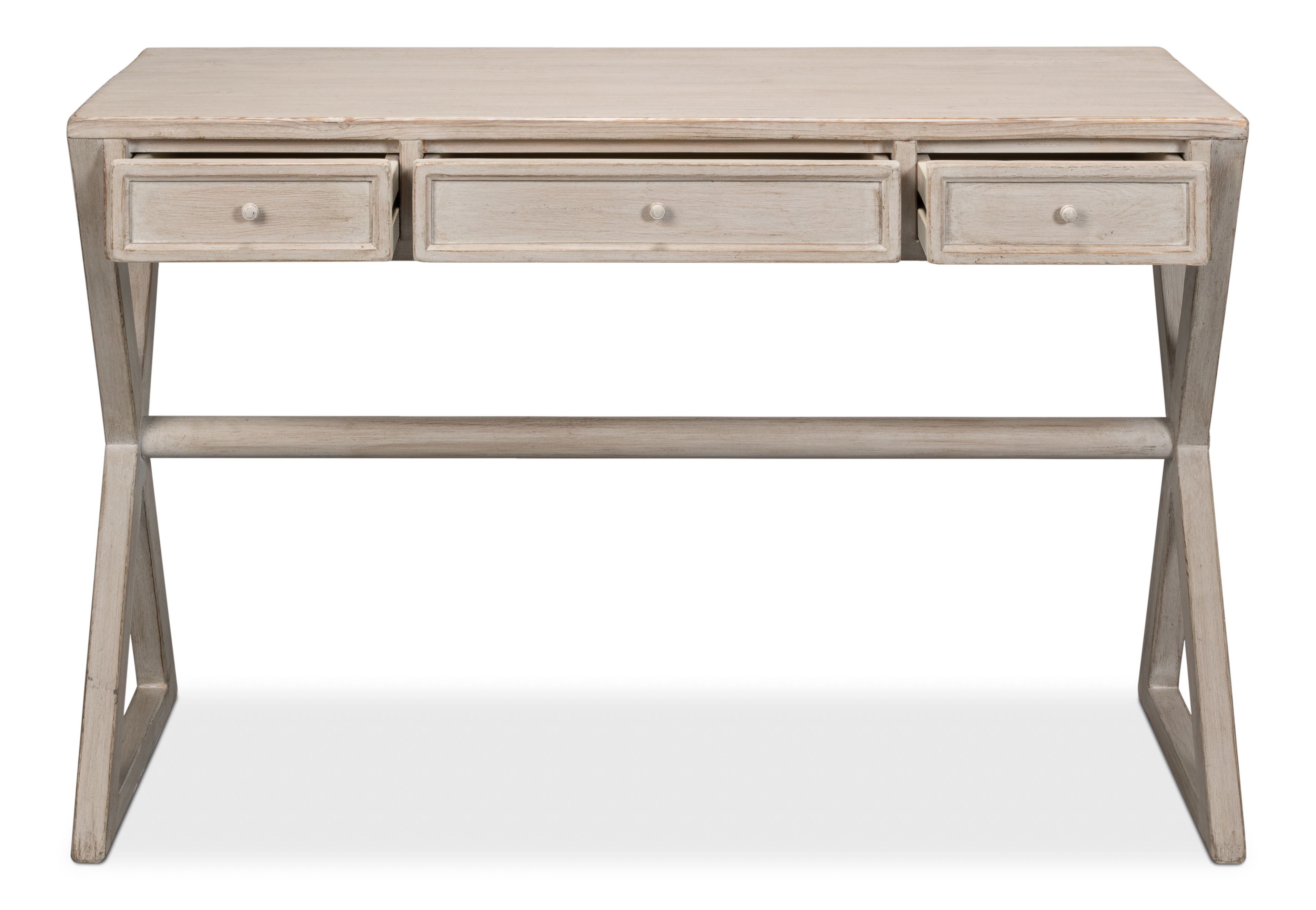 Kitchen Desk, Stone Grey, by Sarreid, 51" length x 22" width x 32" height View 9