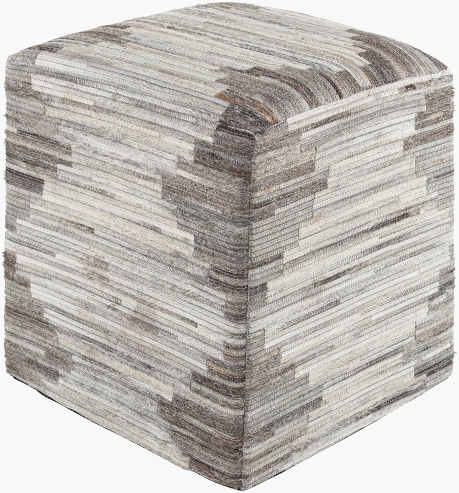 Zander Ottoman, by Surya, 18" width x 18" height