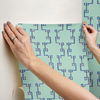 Bamboozled Sky Blue Peel & Stick Wallpaper thumbnail 11