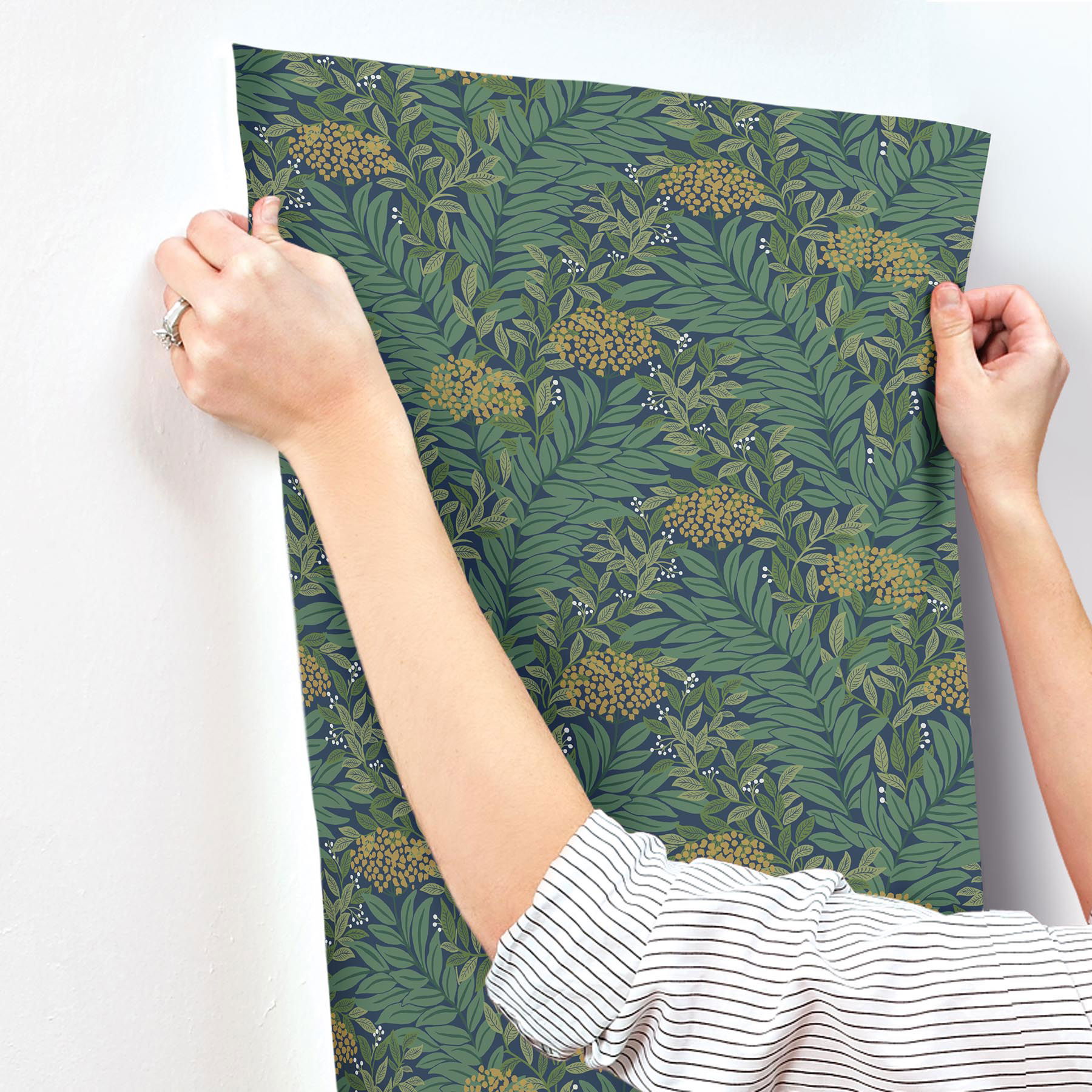 Highgrove Navy Wallpaper large image 