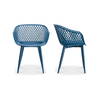 Piazza Outdoor Chair Blue - Set Of Two, by Moe's Home, 1'11.5" width x 2'7.5" height x 1'10.5" depth thumbnail 1