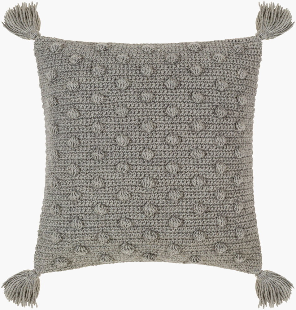 Makrome Accent Pillow Down, Decorative Pillow by Surya, 18" length x 18" width