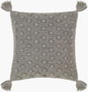 Makrome Accent Pillow Poly, Decorative Pillow by Surya, 20" length x 20" width thumbnail