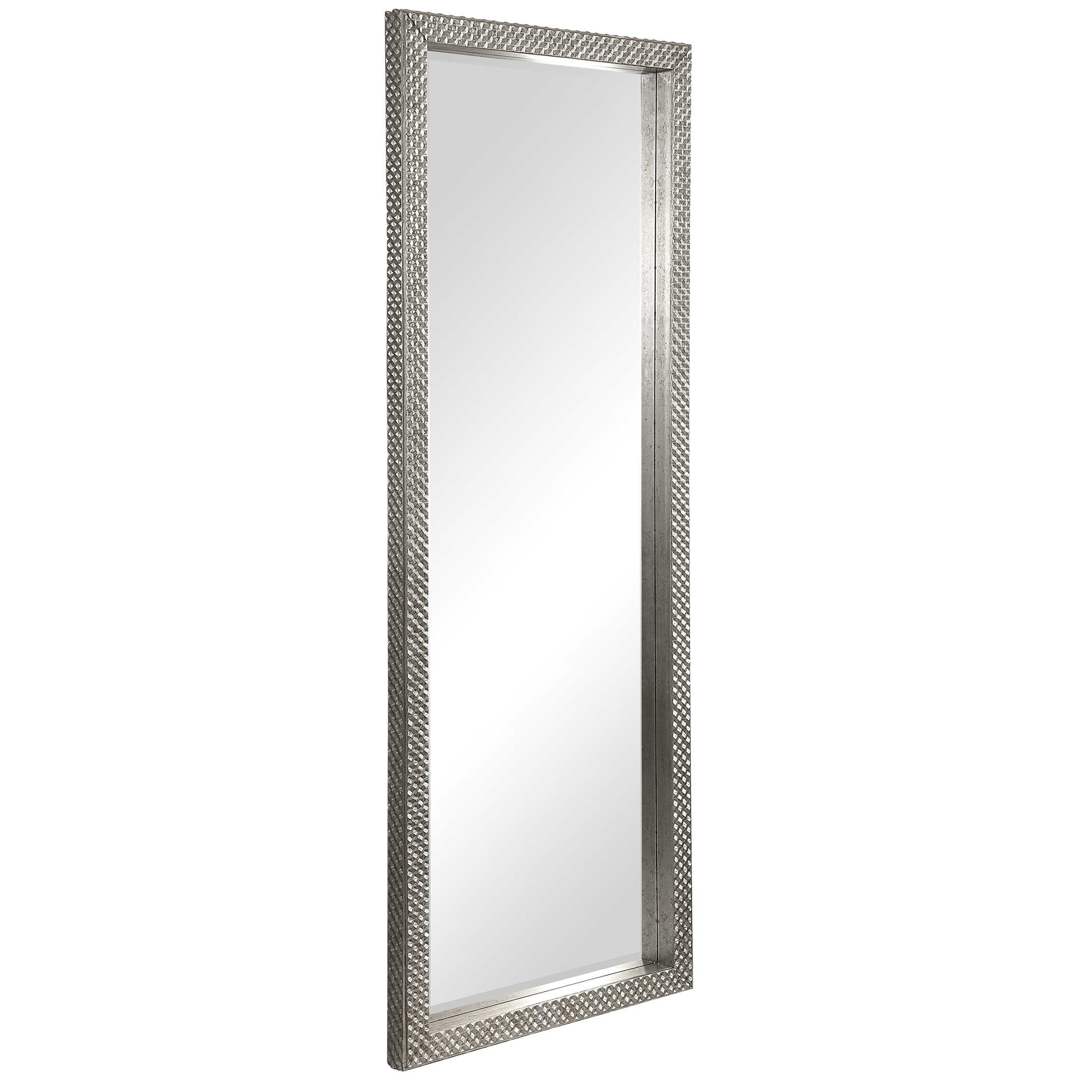 Cacelia Metallic Silver Mirror, by Uttermost, 28" width x 75.25" height x 2.37" depth View 4