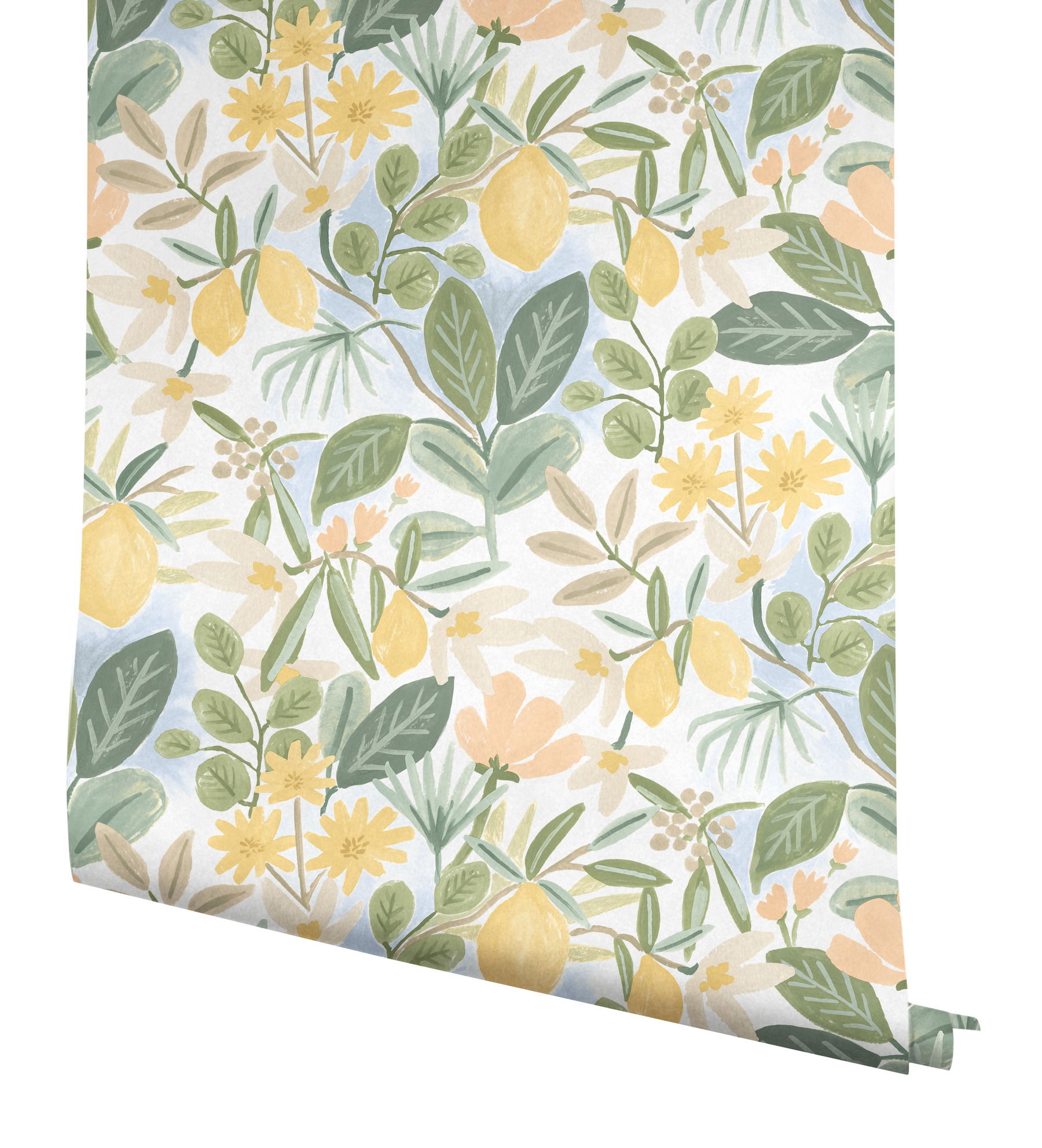 Amalfi Pink & Green Peel & Stick Wallpaper large image 