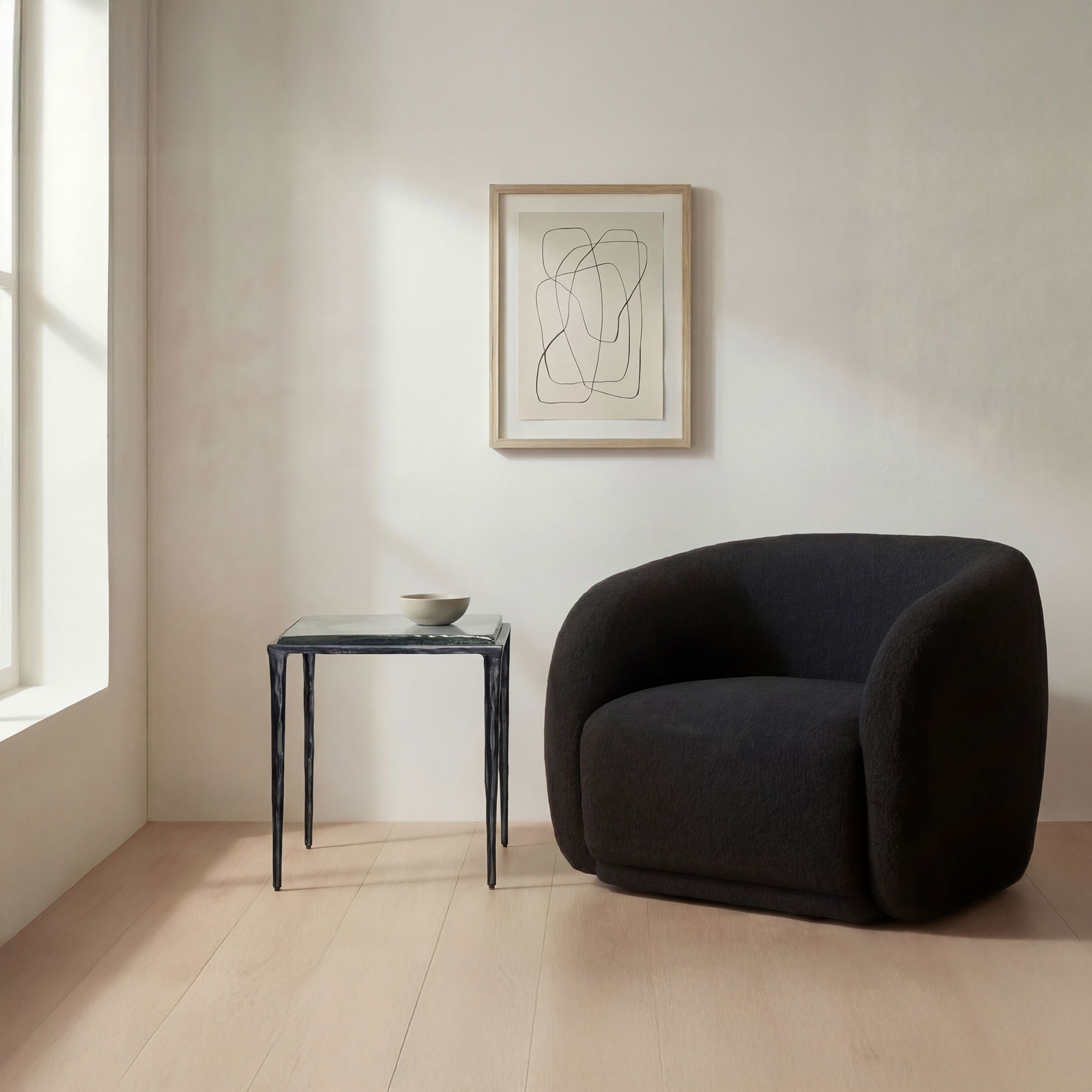 Mari Side Table Clear, Side & End Table by Moe's Home, 19" width x 20" height x 19" depth View 5