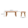 Delta Oval Outdoor Dining Table Natural, Outdoor Table by Moe's Home, 7' width x 2'6" height x 3'3.5" depth thumbnail 11