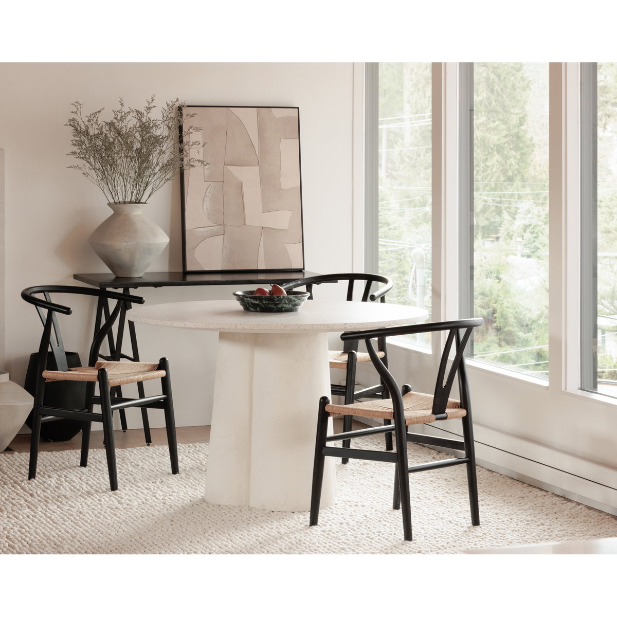 Ventana Dining Chair Black And Natural - Set Of Two, by Moe's Home, 19.5" width x 31" height x 16.5" depth View 10