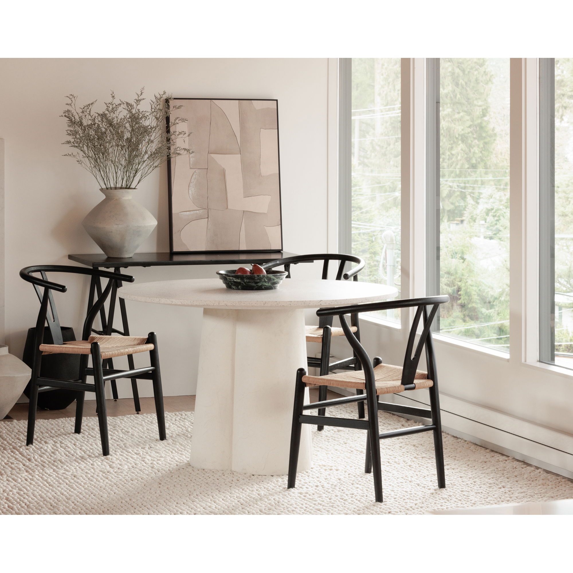 Ventana Dining Chair Black And Natural - Set Of Two large image 