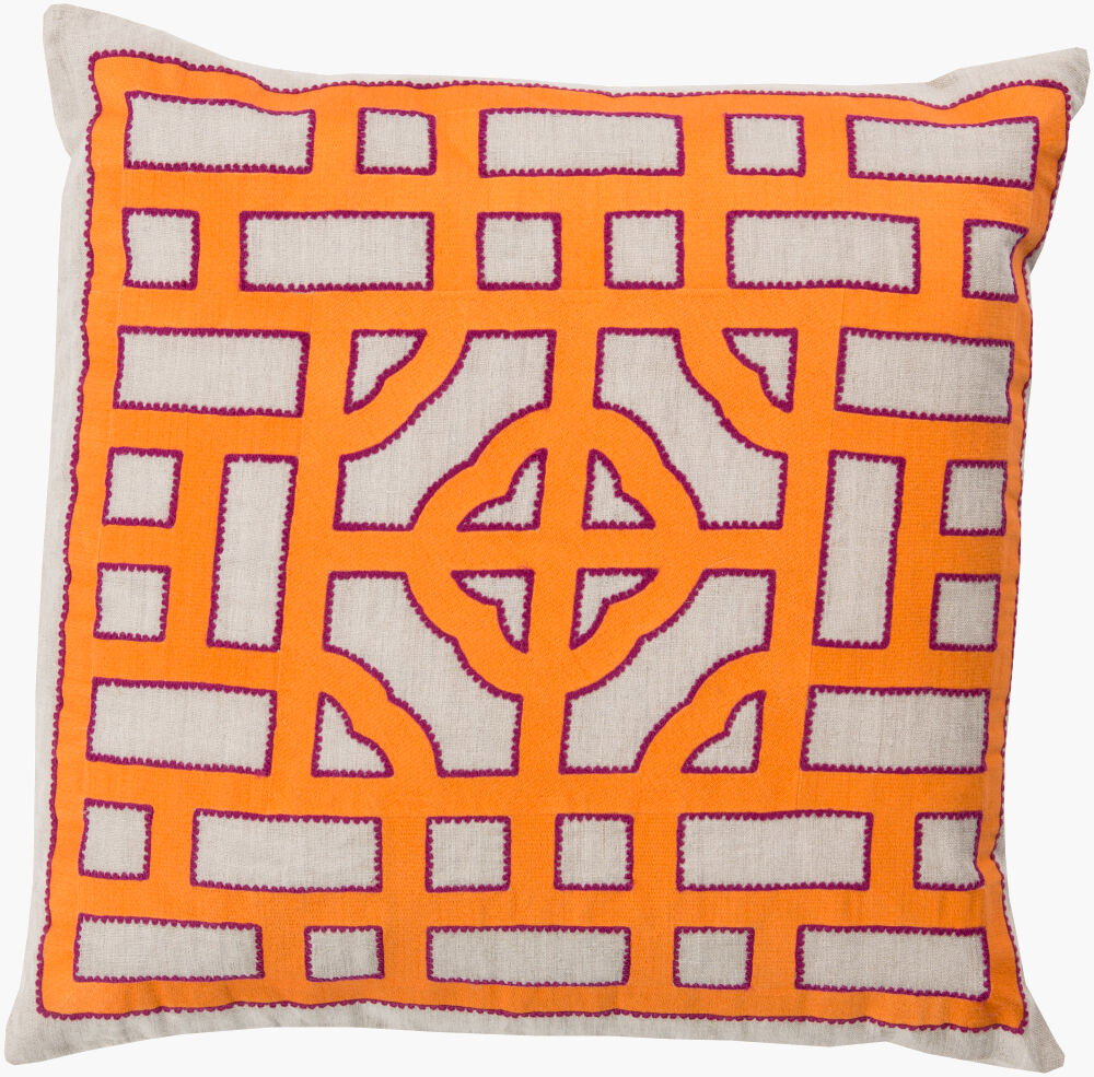 Chinese Gate Accent Pillow, Decorative Pillow by Surya, 18" length x 18" width