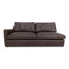 Thurlow Left Arm Facing Sofa Espresso Brown Leather thumbnail 0