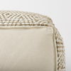Ekani  Cream/Beige Cotton Pouf, Ottoman by Mercana, 16" length x 16" width x 16" height thumbnail 10