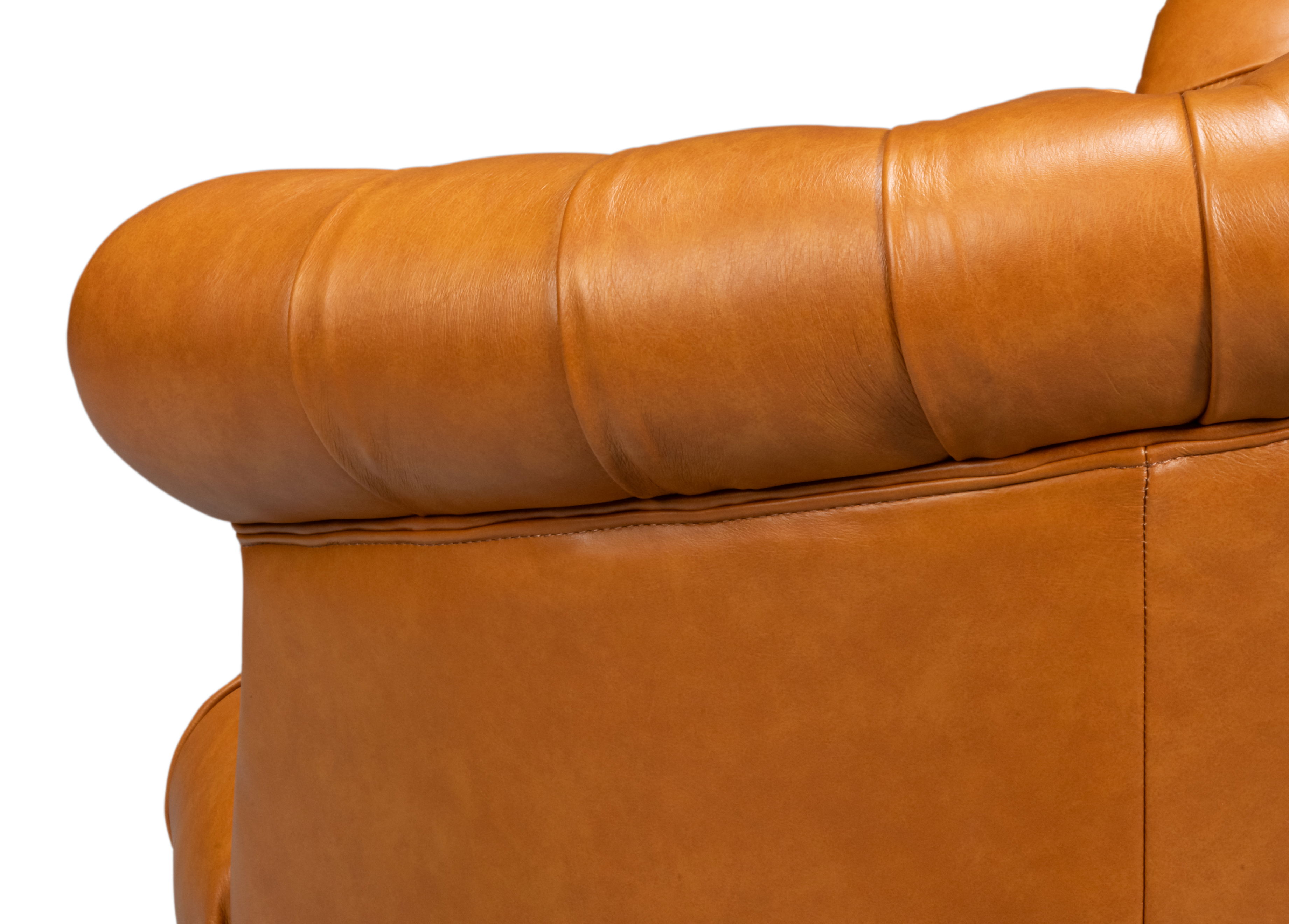 Bastian Armchair, Tan Brown Leather large image 