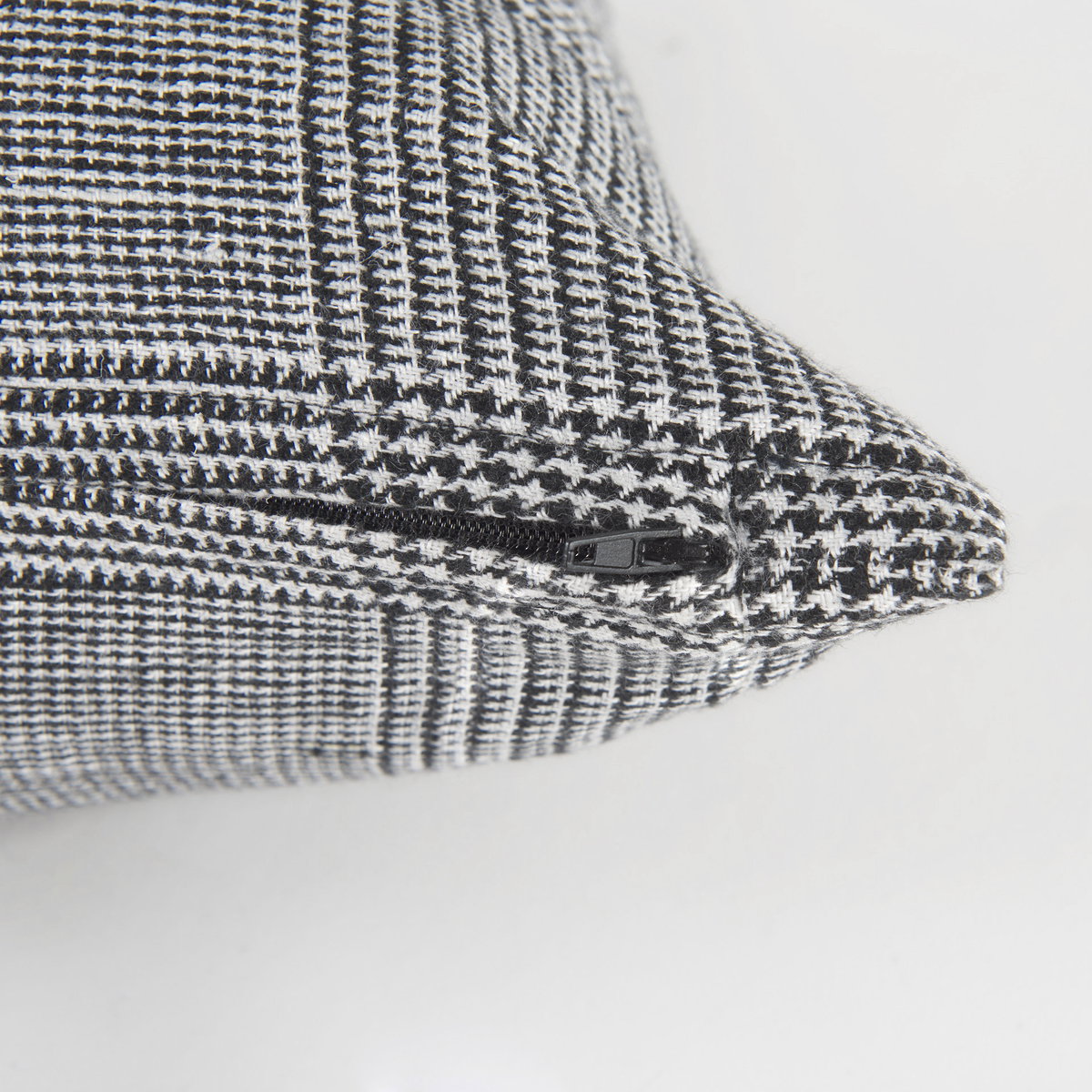 Ramone 14x26 White and Black Fabric Pillow Cover, Decorative Pillow by Mercana, 14" length x 26" width x 0.2" height View 8