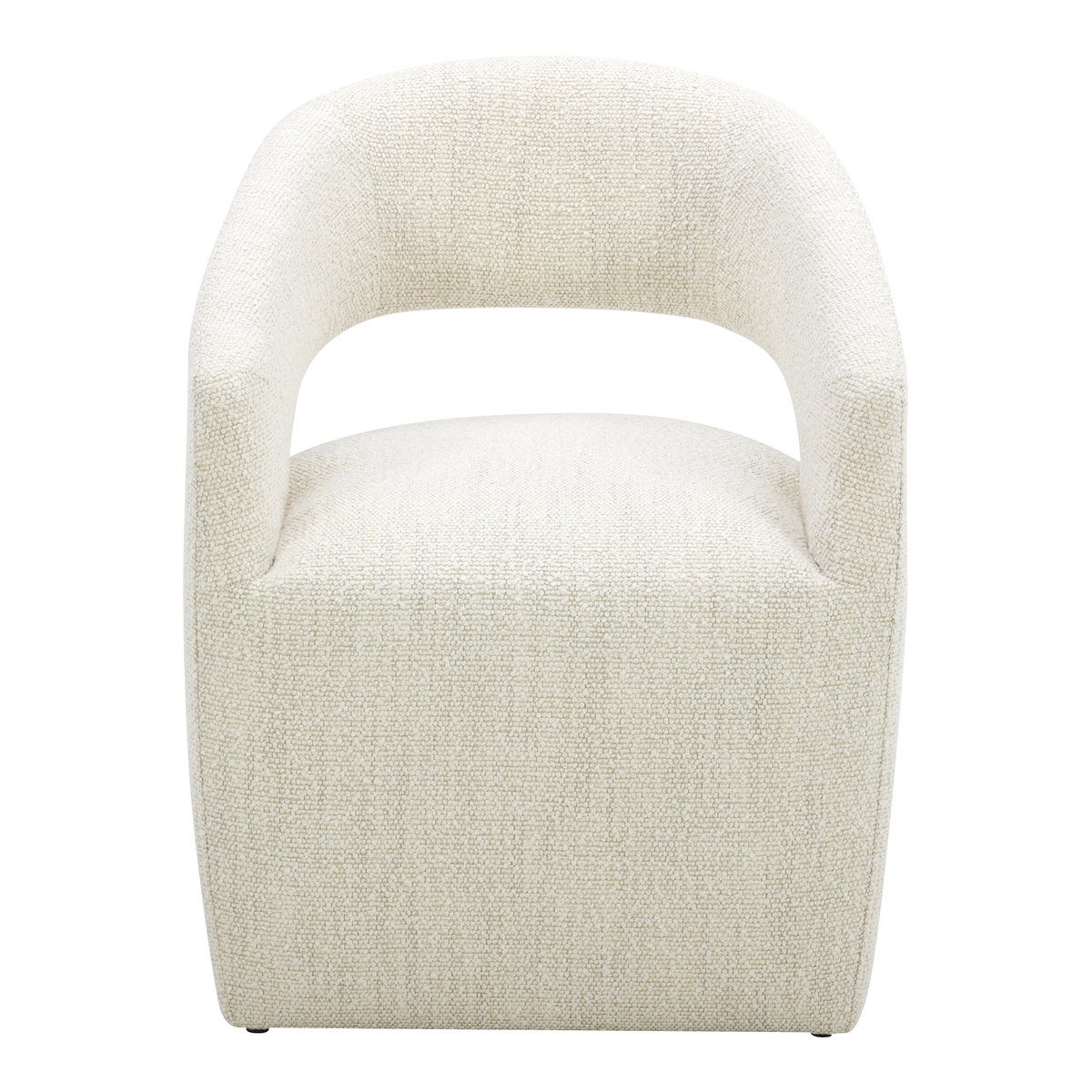 Barrow Rolling Dining Chair White Mist, by Moe's Home, 25.5" width x 32.25" height x 25.5" depth View 1