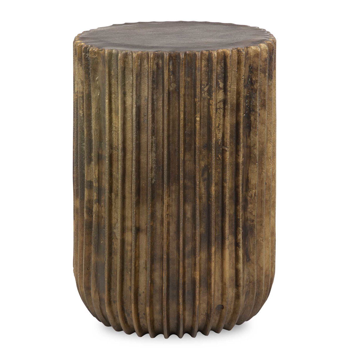 Peaks And Valleys Gold Accent Table, Side & End Table by Uttermost, 14" width x 20" height x 14" depth View 1