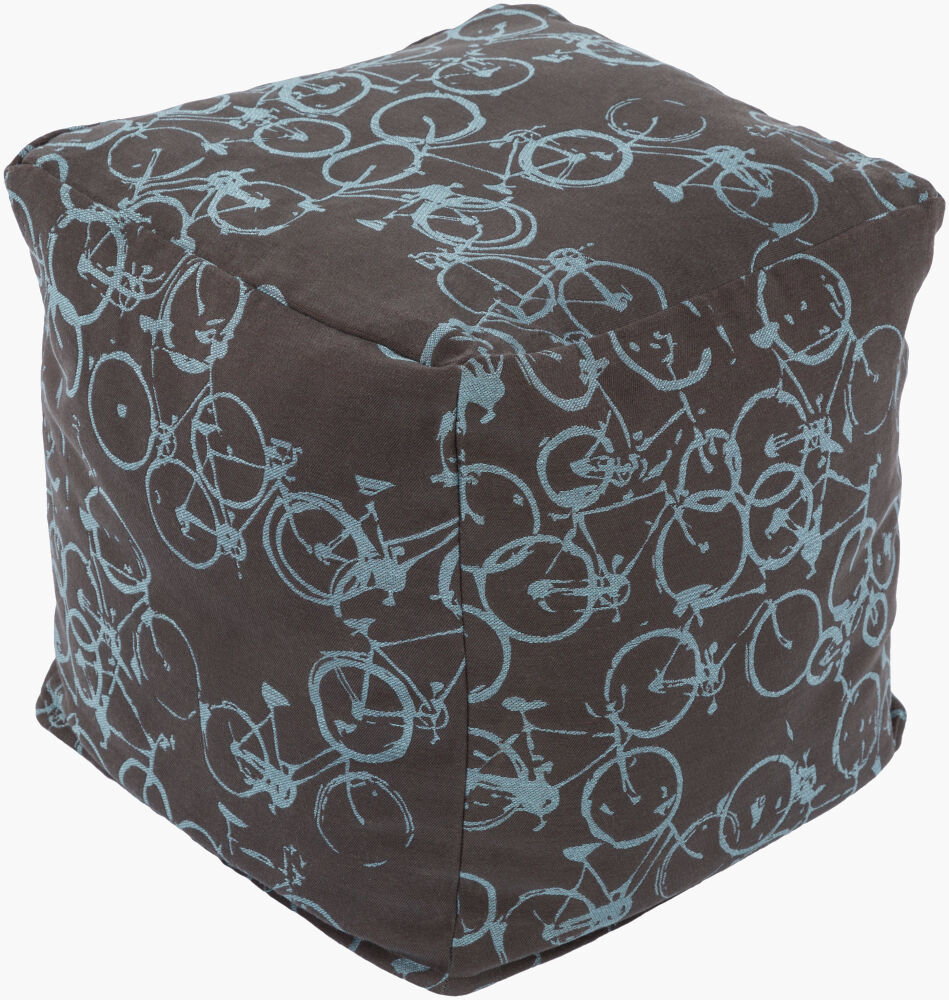 Peddle Power Pouf, Ottoman by Surya, 18" width x 18" height