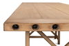 Sawhorse Desk, Natural Polished Old Pine, by Sarreid, 87" length x 33" width x 30" height thumbnail 5