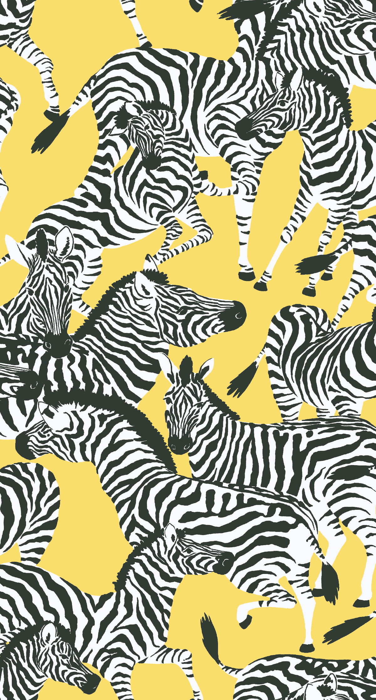 Herd Together Yellow Peel & Stick Wallpaper, by York Wall, 18'10.8" length x 1'6" width x 0.02" depth
