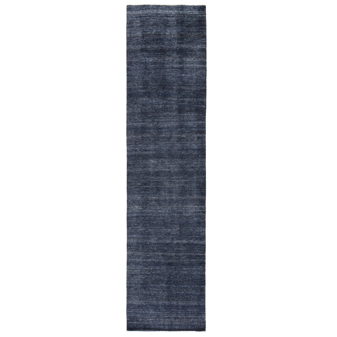 Jaipur Living Origin Hand-Knotted Solid Dark Blue Area Rug (10'X14') large image 