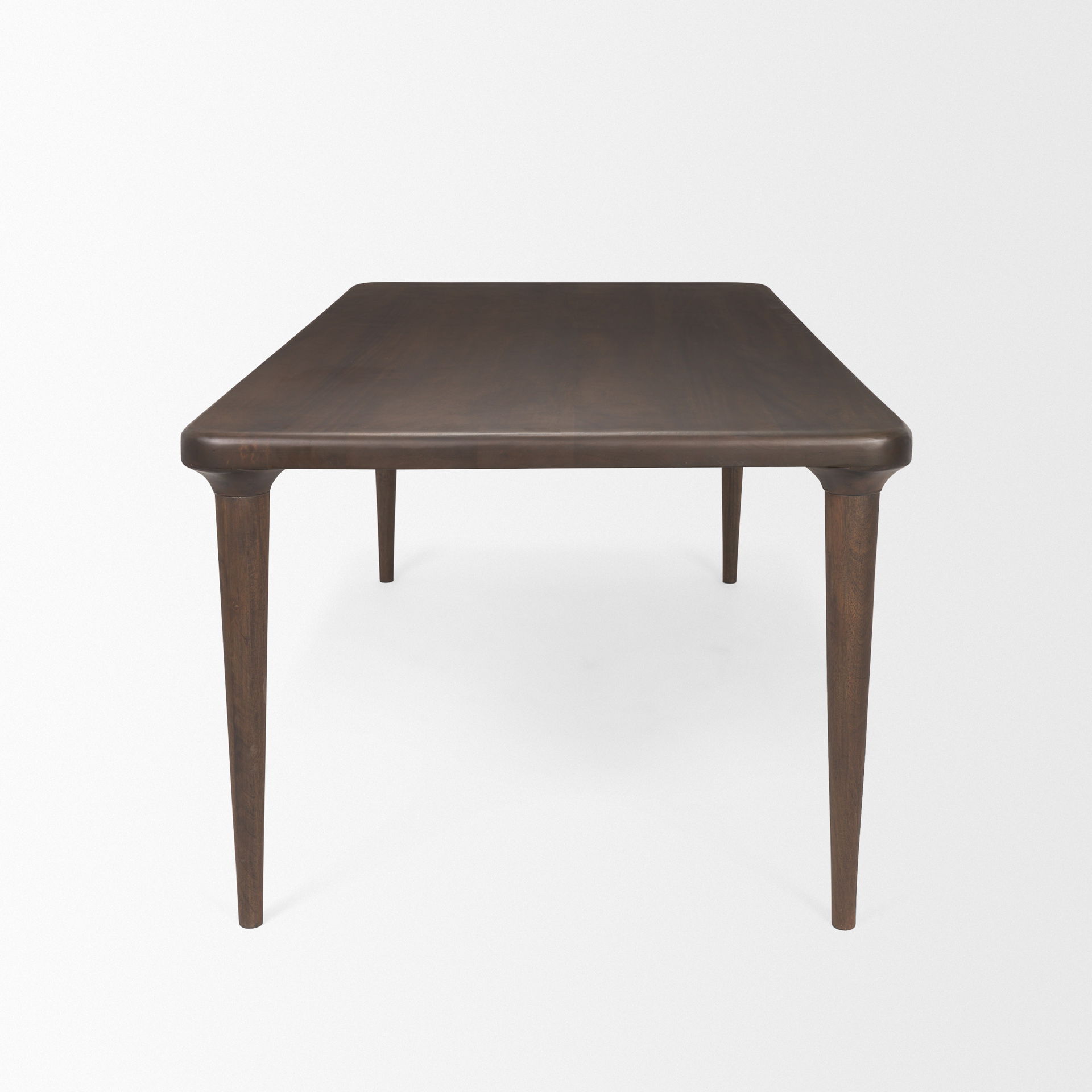 Suvan 84L Medium Dark Brown Rectangular Wood Dining Table large image 