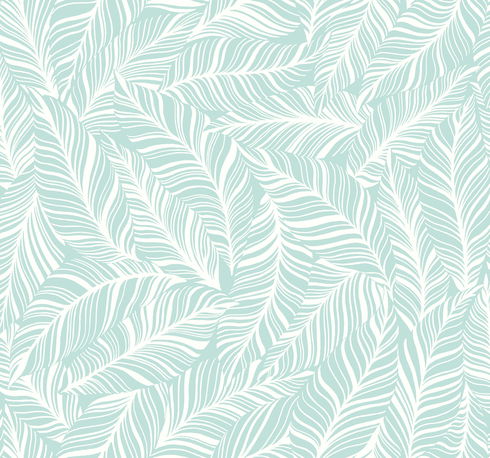 Rainforest Canopy Aqua Wallpaper