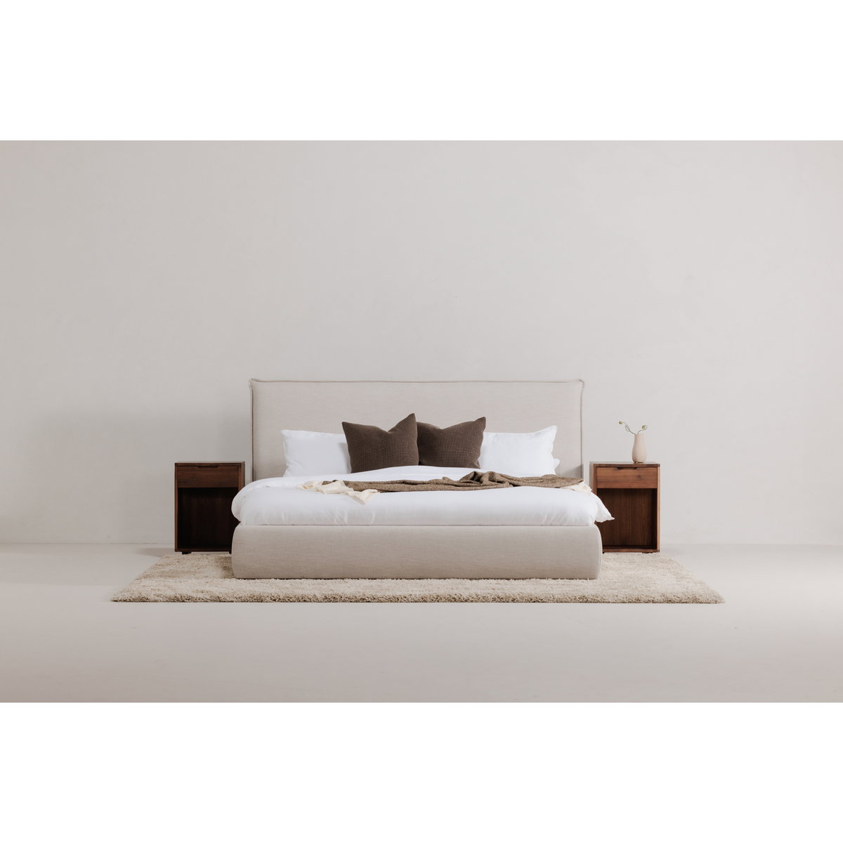 Luzon King Bed Wheat, by Moe's Home, 85.5" width x 45.5" height x 88.5" depth View 13