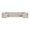 Fable Slipcover Dining Banquette U-shape Beige 154in thumbnail 0