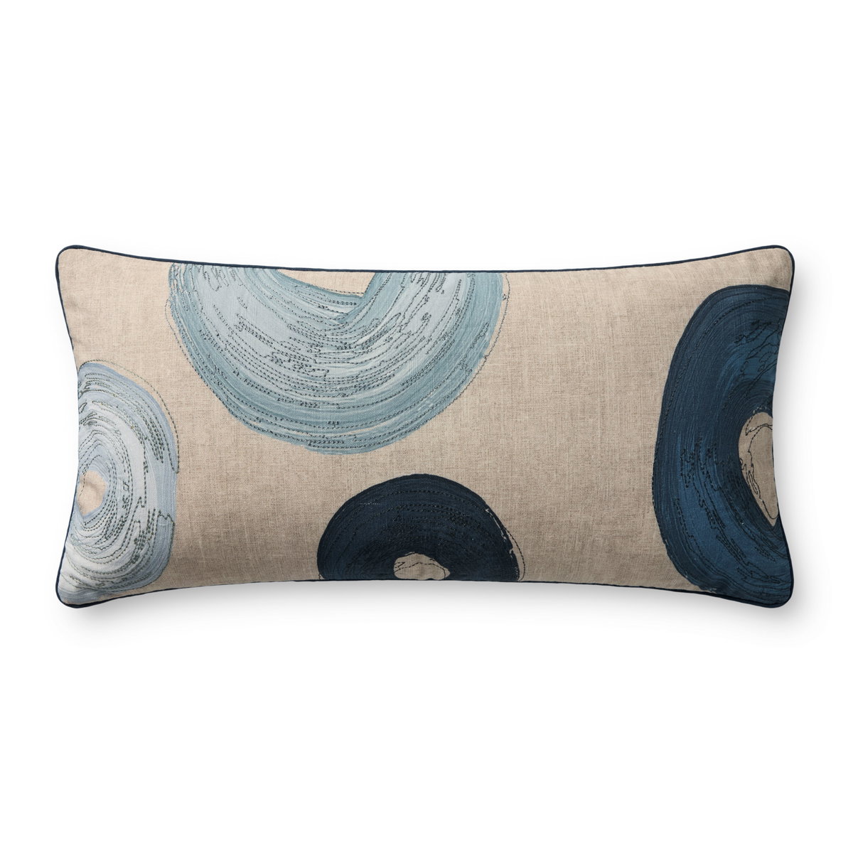 Brigette Romanek x Loloi Blue Pillow, Decorative Pillow, 12" length x 27" width View 1