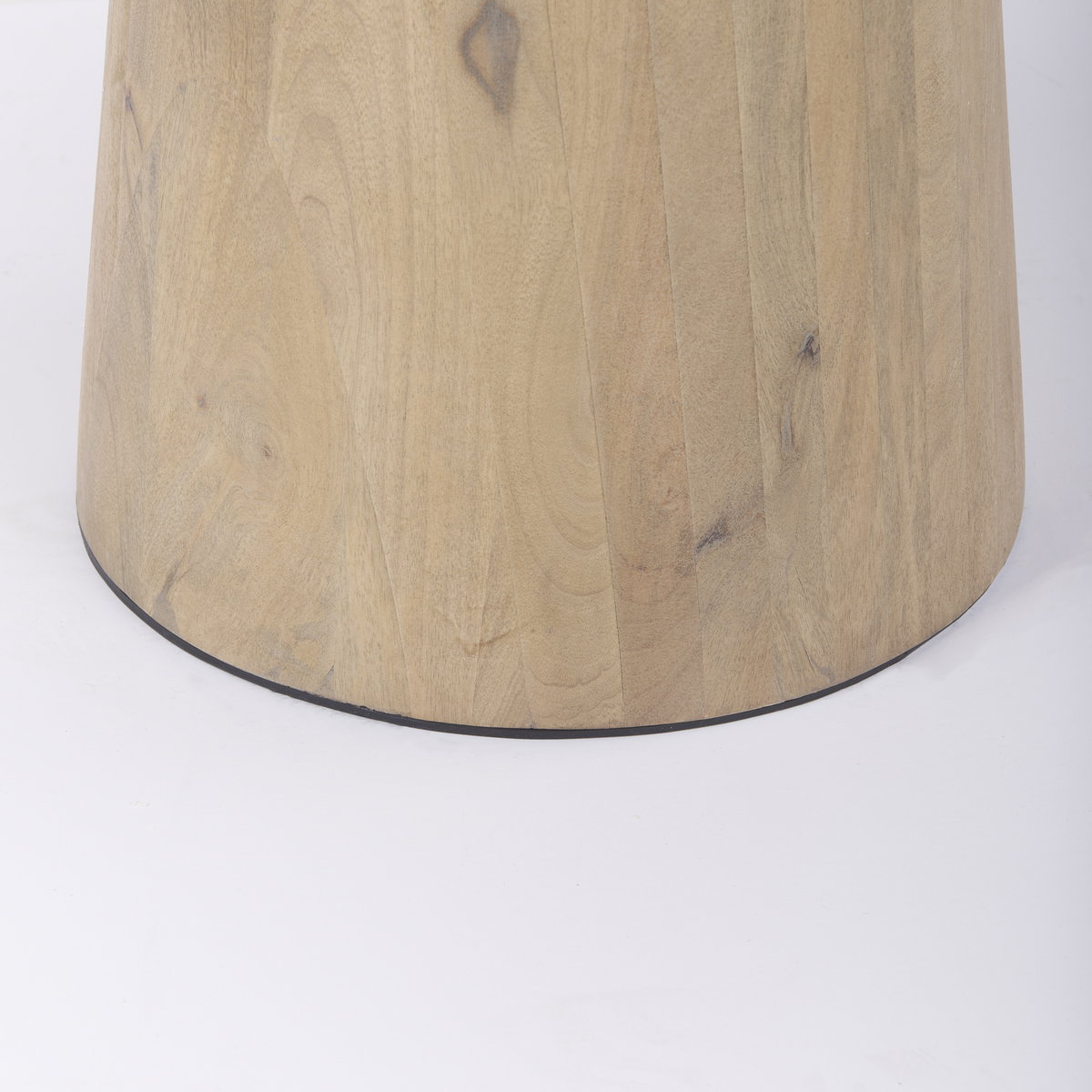 Maxwell 32' Round Pedestal Dining Table | Modern | White Marble & Black Metal/Blonde Wood | Seats 2, by Mercana, 32" length x 32" width x 36" height View 8