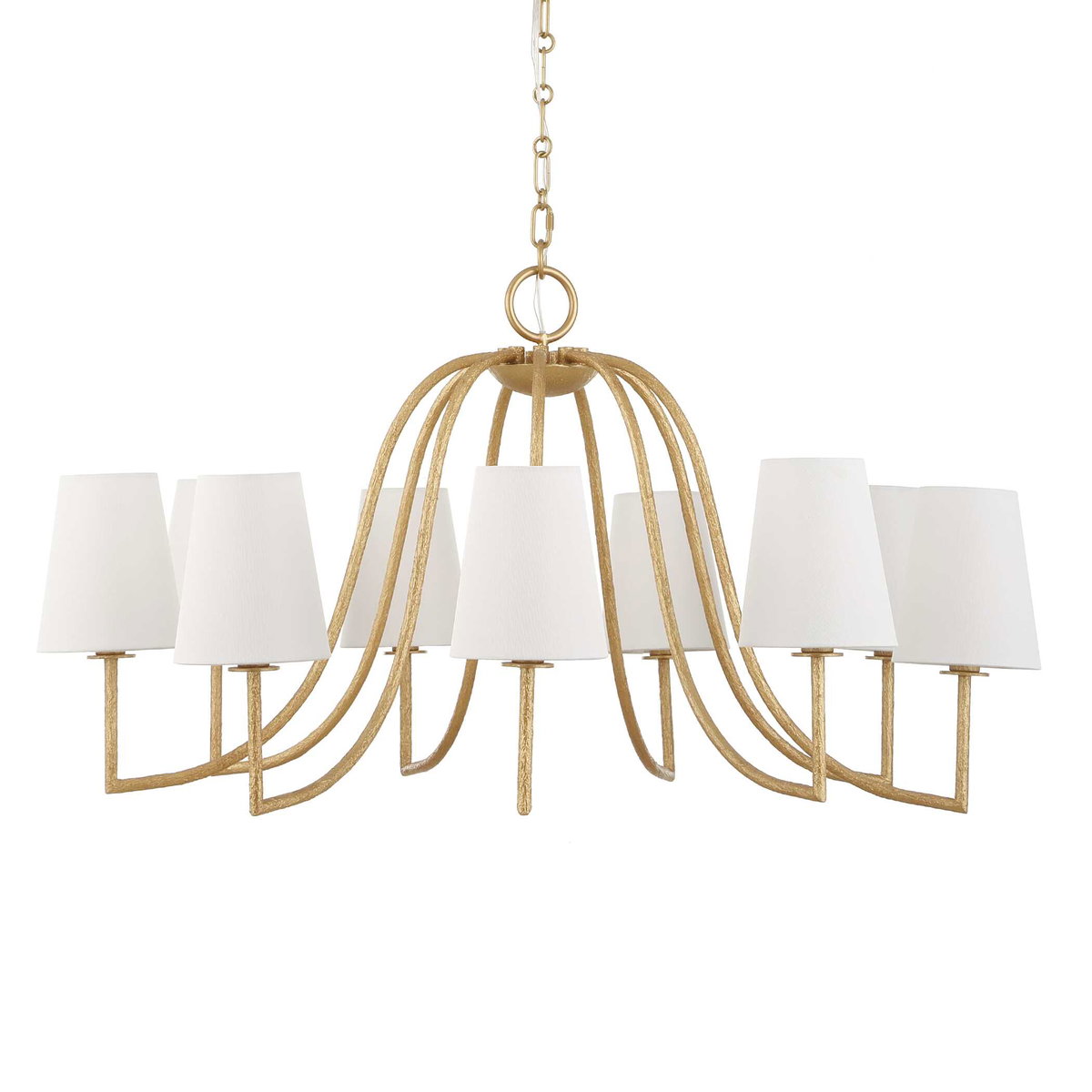 Seville 9 Light Gold Chandelier, Pendant by Uttermost, 21.62" height x 42" diameter View 3