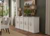 *Crested Wall Cabinet,White/White Finish, Cabinets & Sideboard by Sarreid, 96" length x 18" width x 39" height thumbnail 14