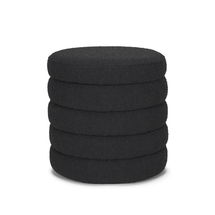Online Designer Living Room Elise Black Boucle Upholstered Storage Ottoman