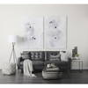 Ekiya   Black/White Yarn and Wool Patterened Pouf, Ottoman by Mercana, 16" length x 16" width x 16" height thumbnail 2