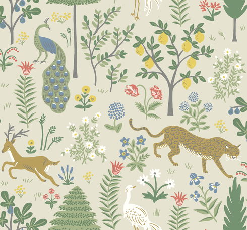 Menagerie Beige Wallpaper
