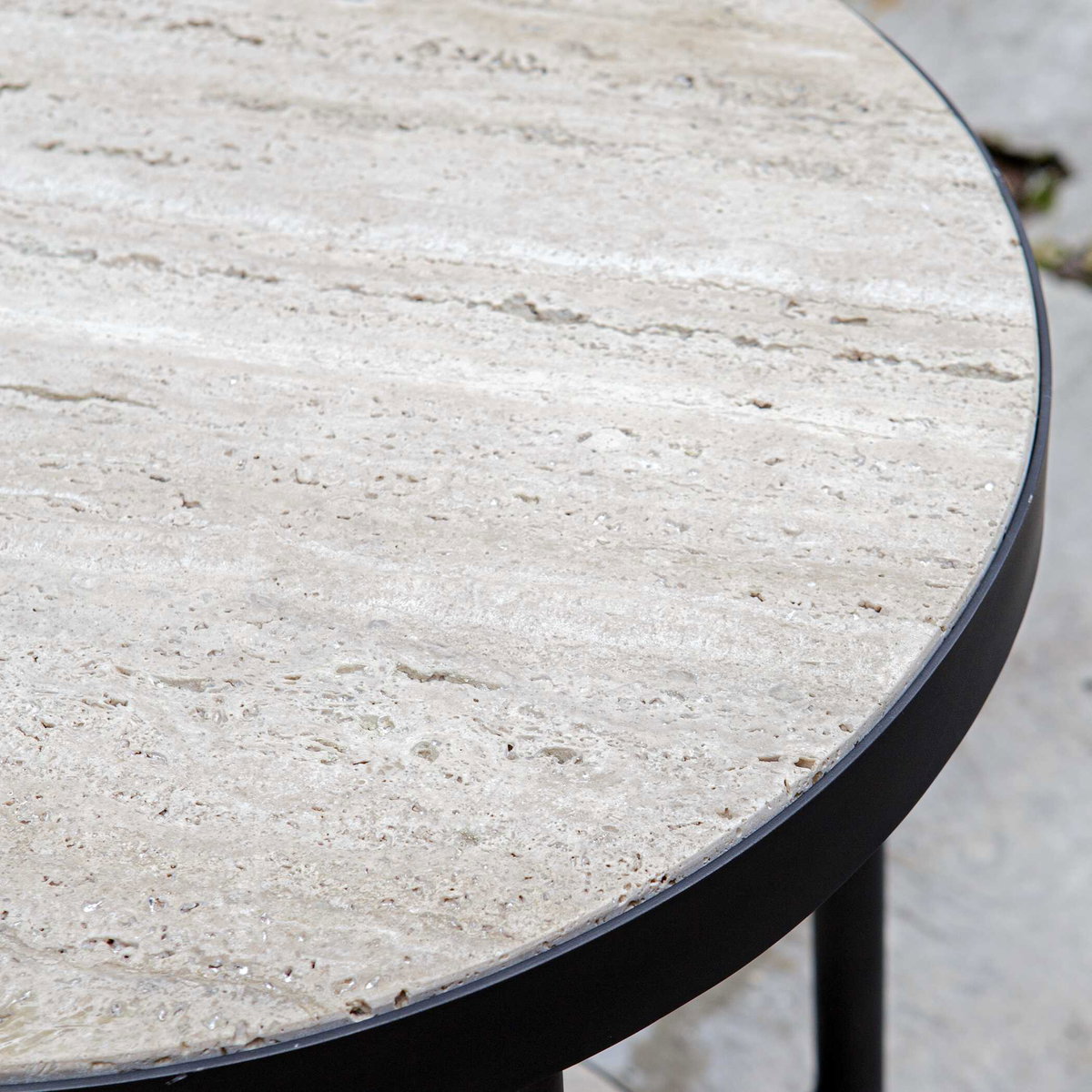 Dauntless Travertine Side Table, Side & End Table by Uttermost, 19" width x 24" height x 19" depth View 8