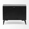 Lita Black Metal Rectangular Table Clock, by Mercana, 8.5" length x 4.13" width x 7.87" height thumbnail 8