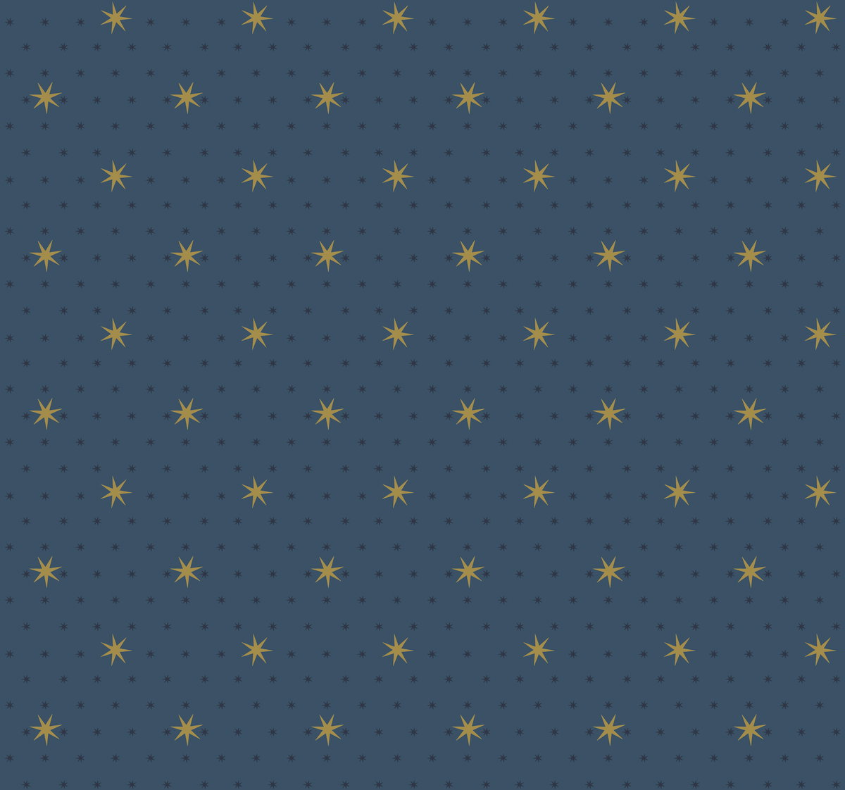 Stella Star Navy Metallic Wallpaper, by York Wall, 27' length x 2'3" width x 0.02" depth