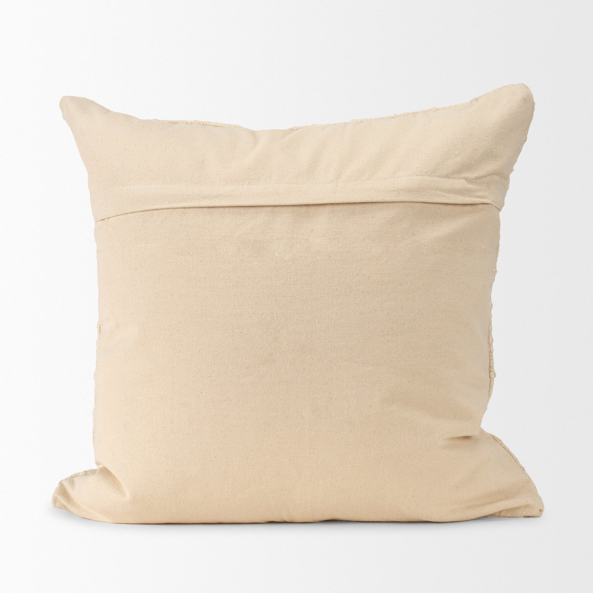 Jacory Cream Checker Textured Decorative Square Pillow Cover, Decorative Pillow by Mercana, 22" length x 0.5" width x 22" height View 8